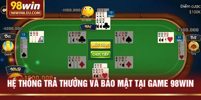 Hệ Thống Trả Thưởng Và Bảo Mật Tại Game 98win